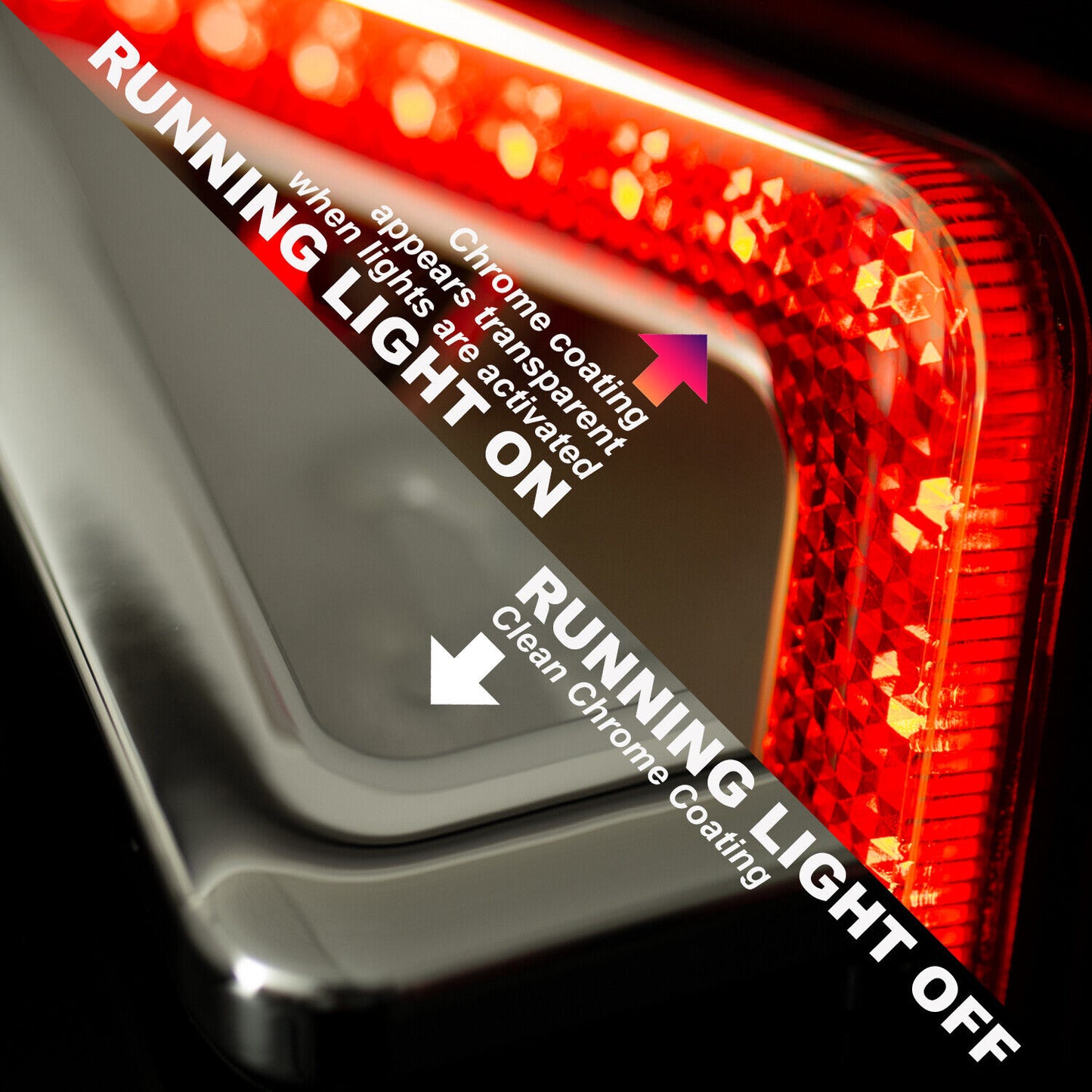 LED Lighted License Plate Frame Cover Holder Black and Chrome Universal on Cars