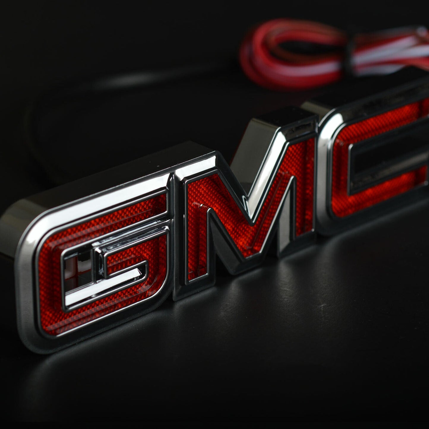 Bosswell Official Licensed LED Light up GMC Tailgate Emblem for Trucks 7″ wide