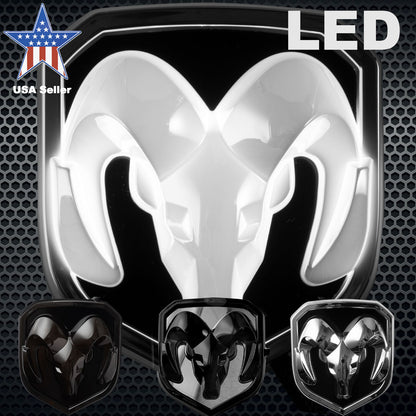 Lighted Grille Emblem Compatible with 2009-2018 Ram Dodge Grille Emblem