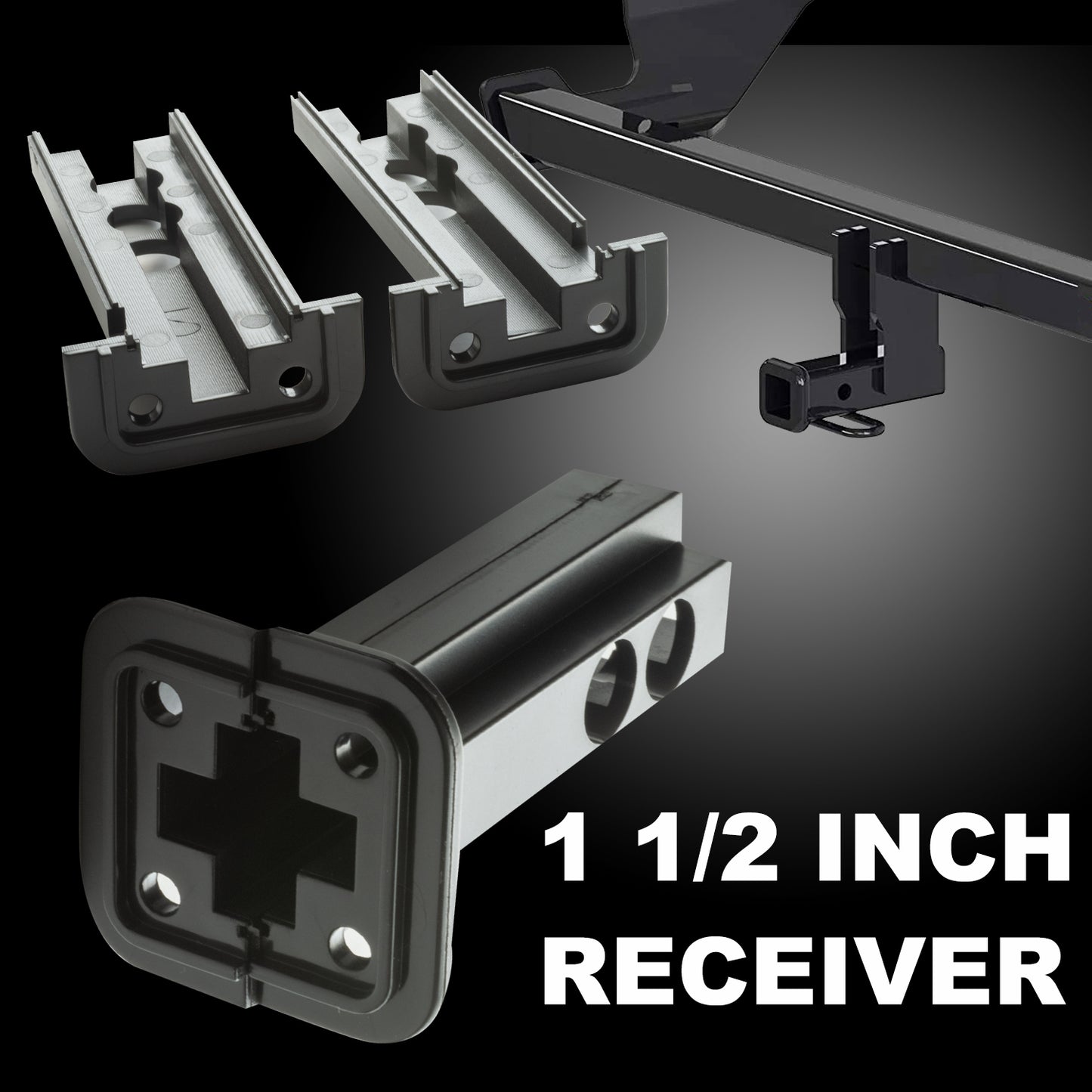 DODGE RAM Hitch Cover Licensed LED Light Trailer Towing Receiver Black