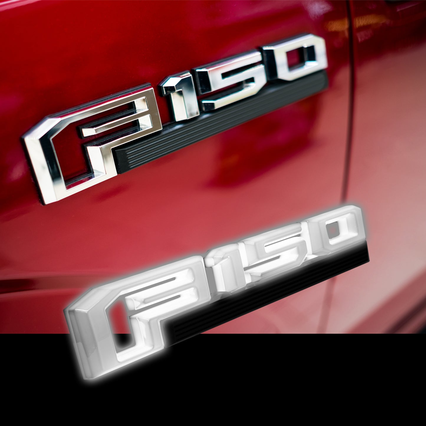 2015-2020 2pcs Ford F-150 Side Fender Emblem Illuminated 3D Badge LED Light
